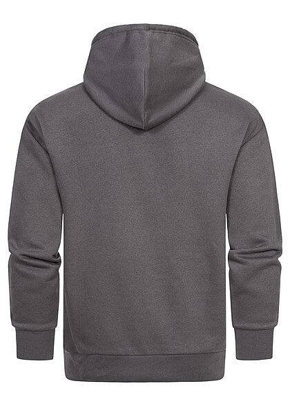 Champion Heren Hoodie met voorzak en logo-opdruk donkergrijs groen