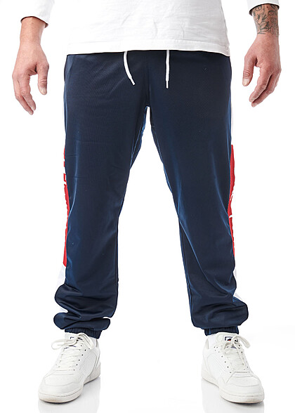Champion Heren Sweatsuit met ritssweater en broek marineblauw wit rood