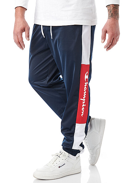 Champion Heren Sweatsuit met ritssweater en broek marineblauw wit rood