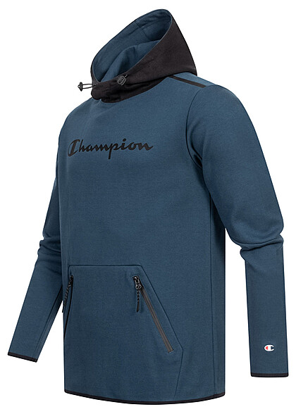 Champion Heren Hoodie met 2 ritszakken donkerblauw zwart