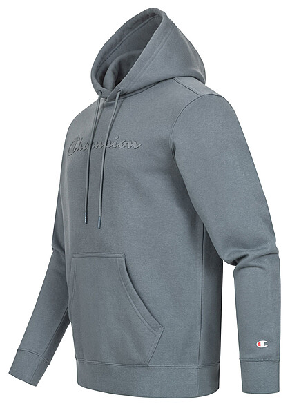 Champion Heren Hoodie met kangoeroezak en logo-opdruk grijs
