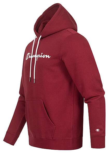 Champion Heren Hoodie met kangoeroezak en logo-opdruk rood wit