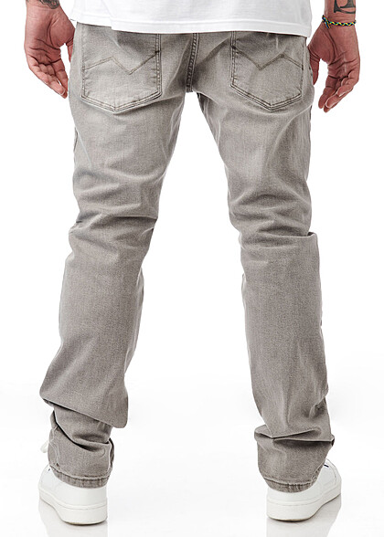 Indicode Heren Jeans Broek met 5 zakken grijs