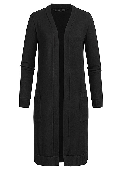 Cloud5ive Dames Viscose Vest met 2 zijzakken zwart