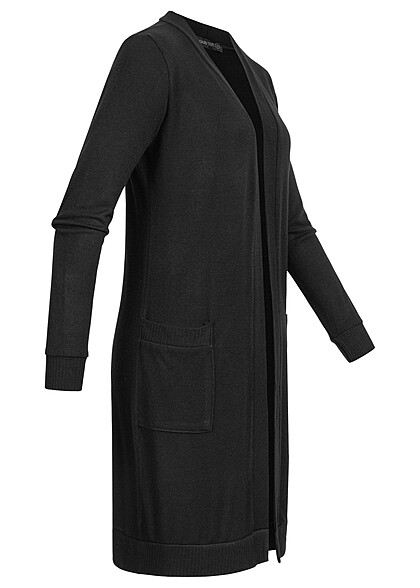 Cloud5ive Dames Viscose Vest met 2 zijzakken zwart