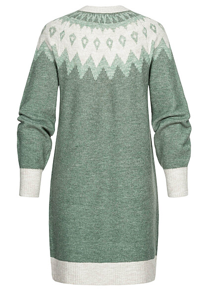 Vero Moda Dames Nordic Knit Jurk groen