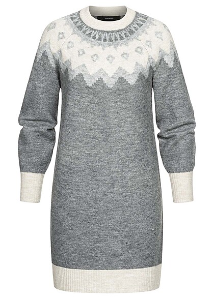 Vero Moda Dames Nordic Knit Jurk grijs