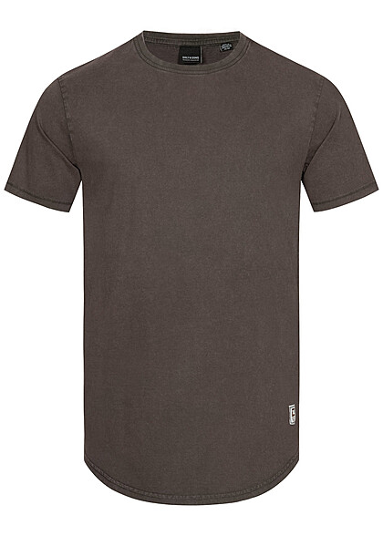 ONLY & SONS Heren Basic T-Shirt met o-neck donker groen - Art.-Nr.: 22100066