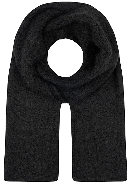 Pieces Dames NOOS Gebreide sjaal met structuurstof zwart - Art.-Nr.: 22100080