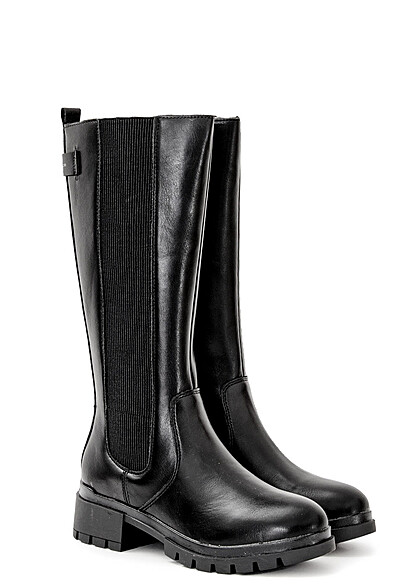 Tom Tailor Dames Winterlaarzen met rits zwart - Art.-Nr.: 22100086