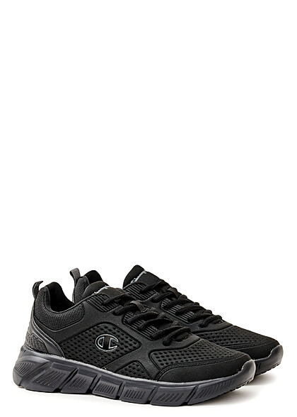 Champion Heren Low Cut Light Weight Mesh Sneaker met veters zwart