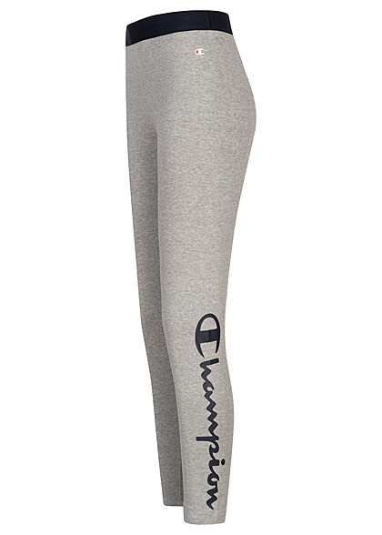 Champion Damen Cropped Leggings mit seitlichem Logo Print grau - Art.-Nr.: 22100178