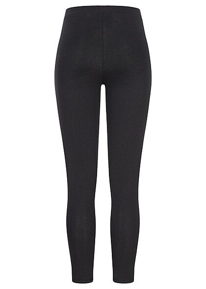 Champion Damen Crop Leggings mit multicolor Logo Print schwarz