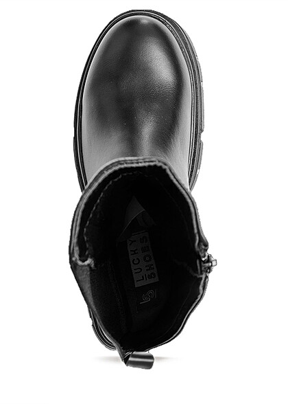 Seventyseven Lifestyle Damen Schuh Stiefel mit seitlichem Zipper schwarz