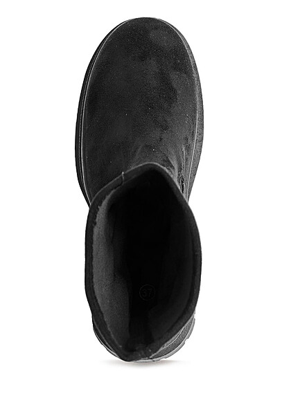 Seventyseven Lifestyle Damen Schuh Stiefel Velour-Optik schwarz