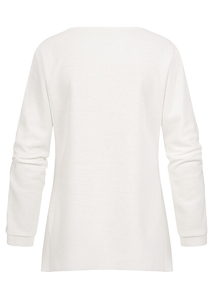 Cloud5ive Dames Longsleeve Shirt met zijsneden wit