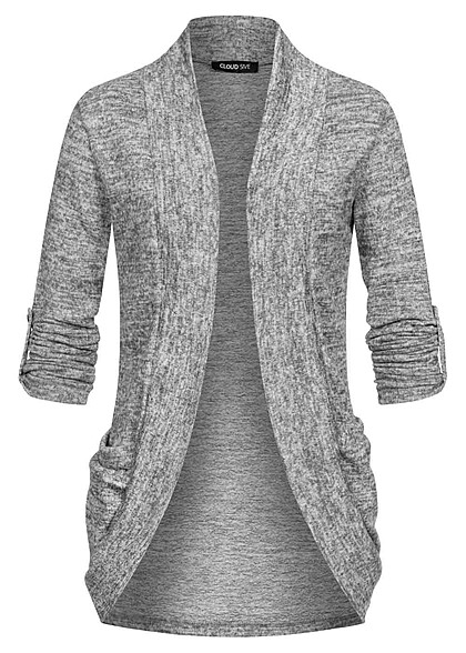 Cloud5ive Dames Turn-Up vest met 2 zakken grijs