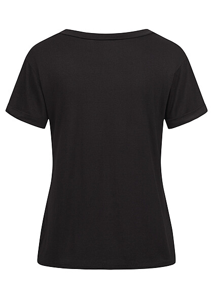 Seventyseven Lifestyle Damen T-Shirt mit Dreams Print schwarz