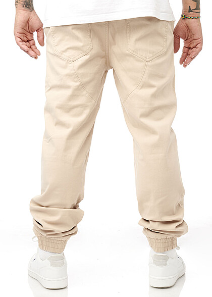 Seventyseven Lifestyle Heren Jeans broek 4 zakken met koord beige