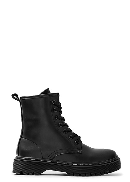 Seventyseven Lifestyle Dames Werker Boots met rits en veters zwart