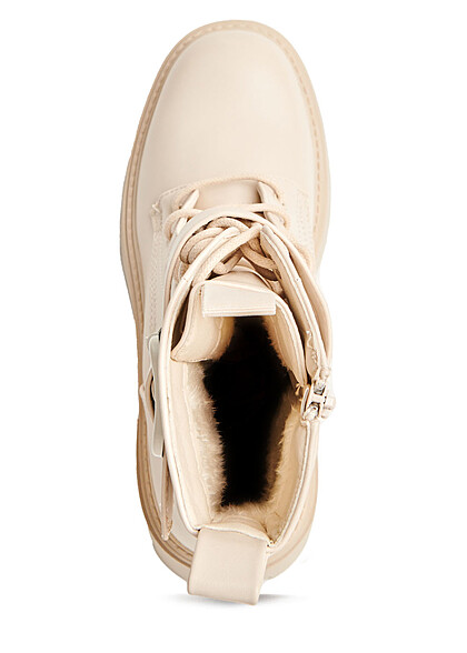 Seventyseven Lifestyle Dames Veterschoenen met rits en gesp beige