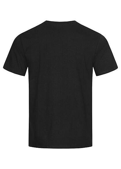 Seventyseven Lifestyle Heren T-shirt met zigzag print zwart bruin wit