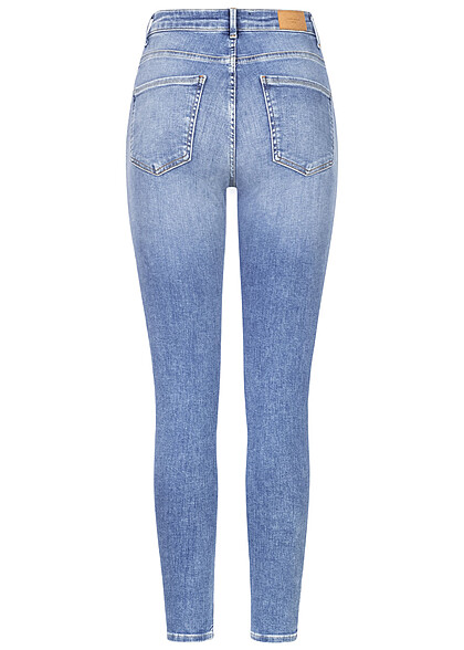 Vero Moda Dames Skinny Fit Jeans Broek met 5 zakken en gewassen look lichtblauw