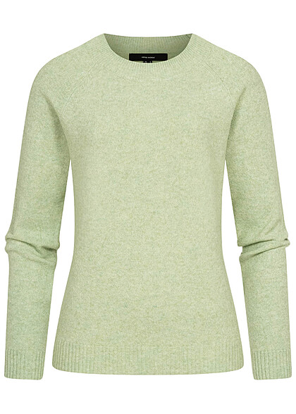 Vero Moda Dames Sweater met lange mouwen en ronde hals groen