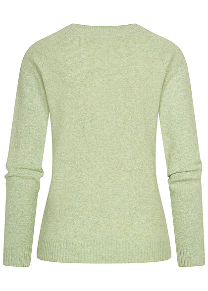 Vero Moda Dames Sweater met lange mouwen en ronde hals groen