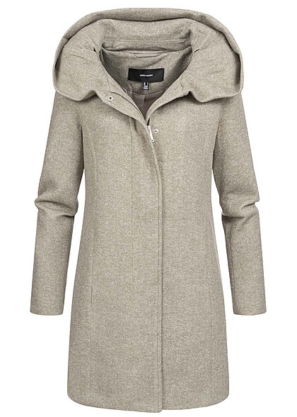 Vero Moda Dames Jas met capuchon en 2 zakken grijs - Art.-Nr.: 22120050