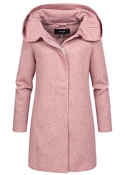 Vero Moda Dames Jas met capuchon en 2 zakken lichtroze - Art.-Nr.: 22120051