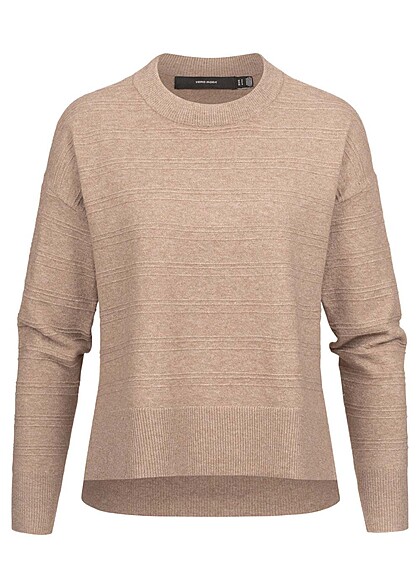 Vero Moda Dames mullet pullover Sweater met ronde hals bruin - Art.-Nr.: 22120072