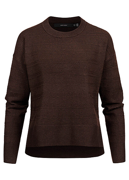 Vero Moda Dames mullet pullover Sweater met ronde hals bruin - Art.-Nr.: 22120077