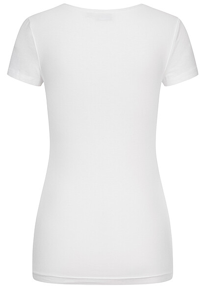 VILA Dames NOOS Basic T-shirt met ronde hals wit