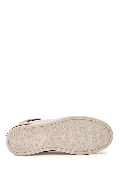 Seventyseven Lifestyle Damen Schuh Kunstleder Sneaker mit Glitzer weiss wein rot