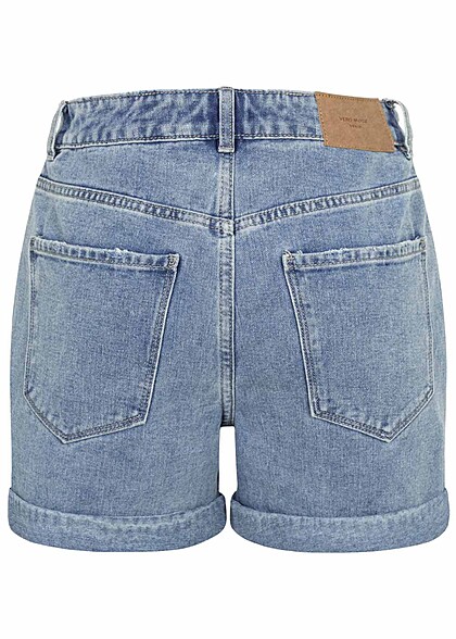 Vero Moda Dames Jeans short met 5 zakken lichtblauw