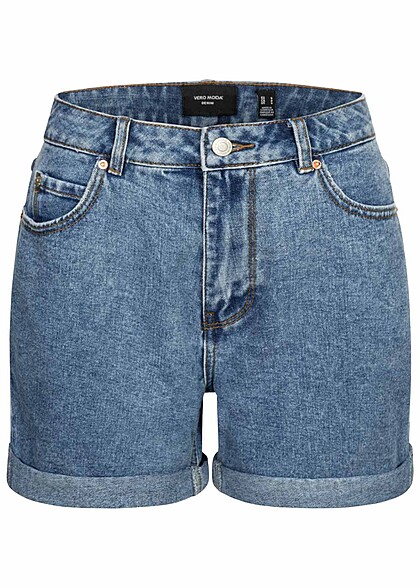 Vero Moda Dames Jeans short met 5 zakken medium blauw