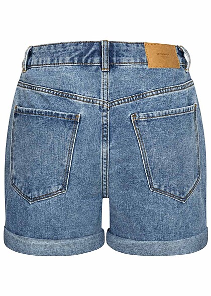 Vero Moda Dames Jeans short met 5 zakken medium blauw