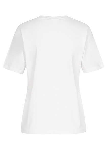 ONLY Dames Basic T-shirt met ronde hals wit