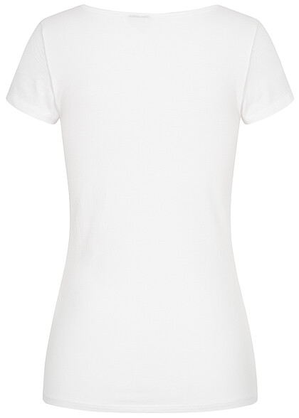 Vero Moda Damen NOOS T-Shirt mit Rundhals bright weiss