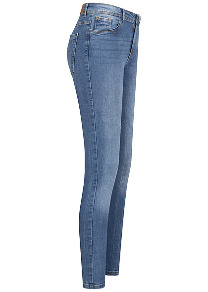 Vero Moda Damen NOOS Jeans Hose Skinny Fit mit 5-Pockets medium blau denim