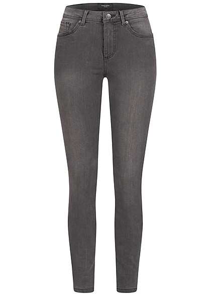 Vero Moda Damen NOOS Jeans Hose Skinny Fit mit 5-Pockets dunkel grau denim - Art.-Nr.: 23020224