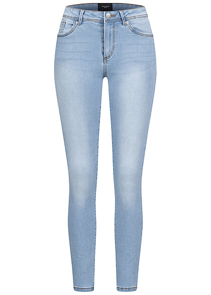 Vero Moda Damen NOOS Jeans Hose Skinny Fit mit 5-Pockets hell blau denim - Art.-Nr.: 23020225