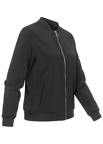 Vero Moda Damen NOOS Bomber Jacke mit Zipper und 2-Pockets schwarz