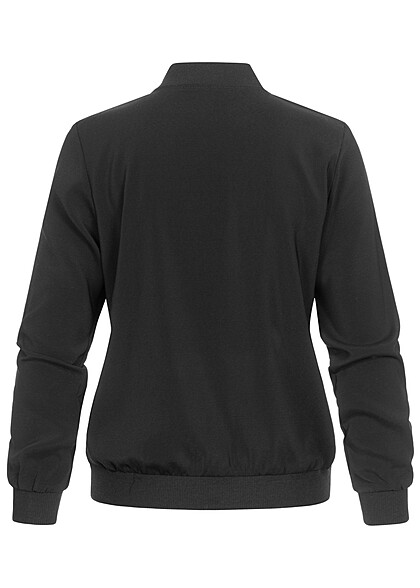 Vero Moda Damen NOOS Bomber Jacke mit Zipper und 2-Pockets schwarz