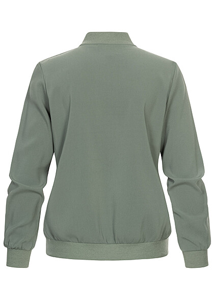 Vero Moda Damen NOOS Bomber Jacke mit Zipper und 2-Pockets laurel wreath grn
