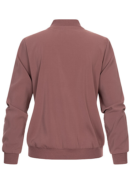 Vero Moda Damen NOOS Bomber Jacke mit Zipper und 2-Pockets rose braun