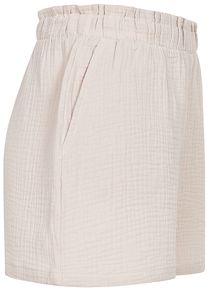 Vero Moda Dames NOOS Paperbag High Waist Shorts zilverkleurige voering grijs