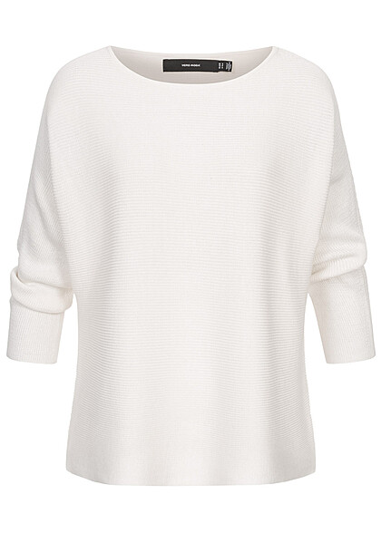 Vero Moda Dames NOOS Sweater Pullover met 3/4 Mouwen sneeuwwit - Art.-Nr.: 23020258