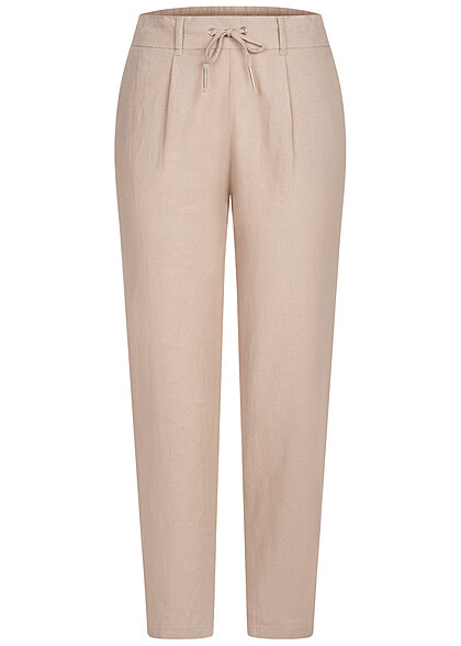 ONLY Damen NOOS Poptrash Stoffhose mit Tunnelzug oxford tan beige - Art.-Nr.: 23020299